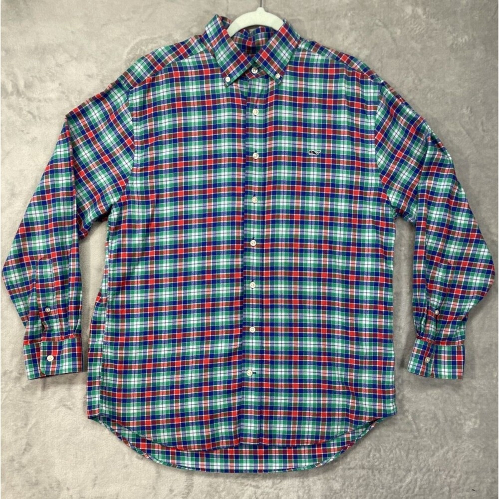 Men's Vineyard Button Up Long Sleeve Shirt Large